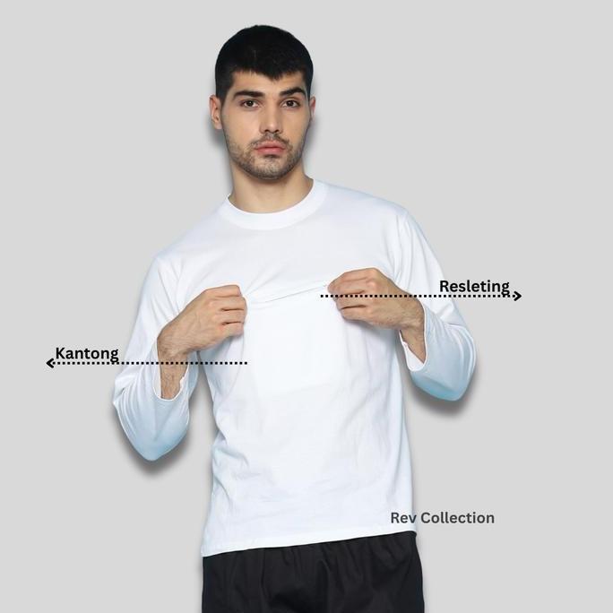 Kaos Haji Dan Umroh Pria Baju Oblong Lengan Panjang Berkantong dan Resleting