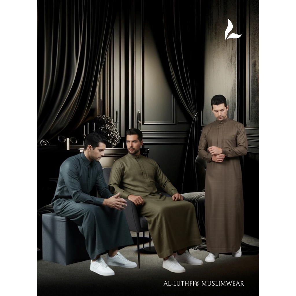 AL-LUTHFI - JUBAH / GAMIS PRIA DEWASA LENGAN PANJANG MANSET PREMIUM