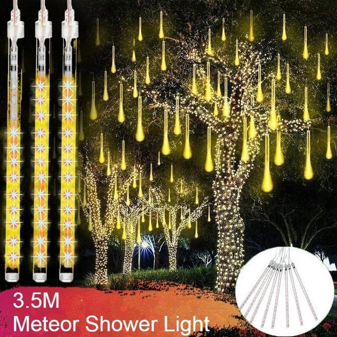 Lampu Hujan Meteor Led Lampu Gantung Dekorasi Rumah Hias Pohon Taman Led Meteor Rain Light