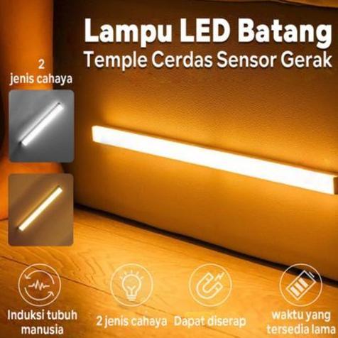 Lampu Sensor Gerak Magnetic Motion 30cm 50cm / Lampu Stick Panjang LED