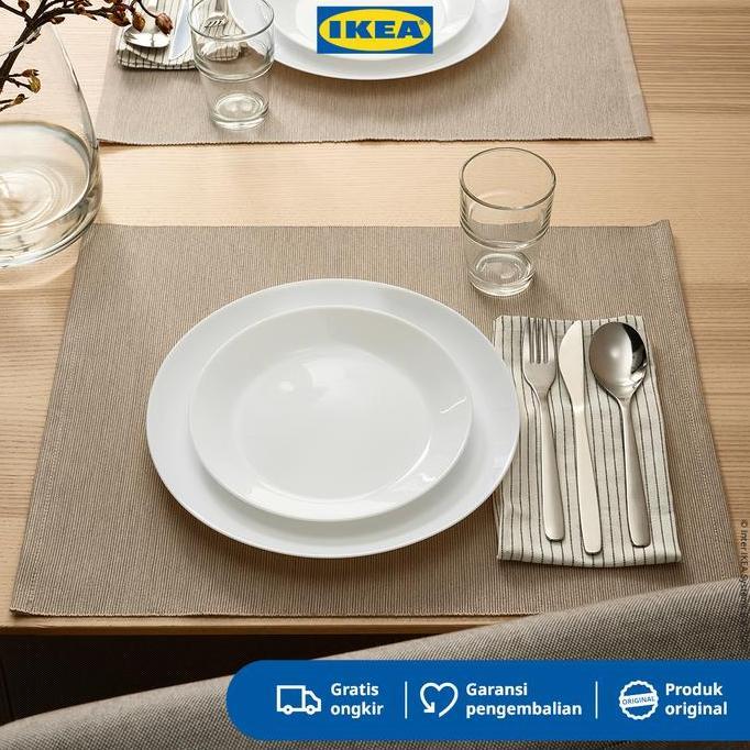 Bestone- IKEA OFTAST Piring Makan Kecil Bahan Kaca Tempered Putih 19cm
