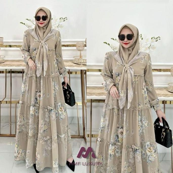 Hmf Luxury Rubina Dress Set Hijab - Hmf Luxury Rubina - Rubina Dress Set Hijab