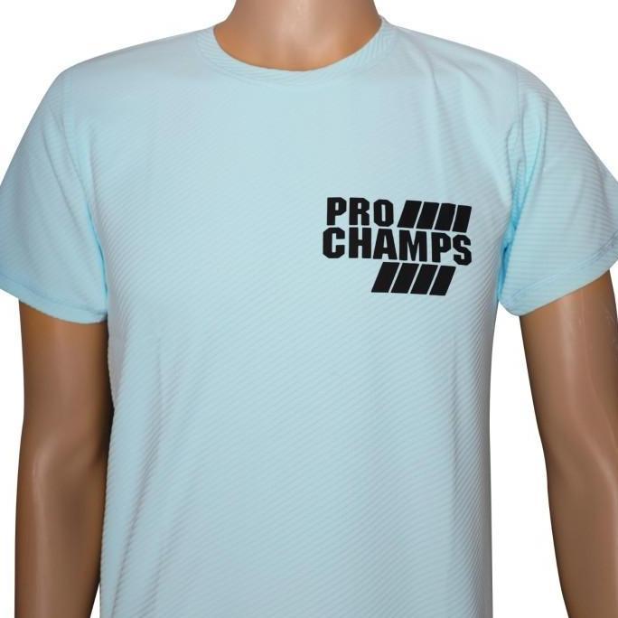 Kaos Jersey Badminton Prochamps Polos Cyan 027