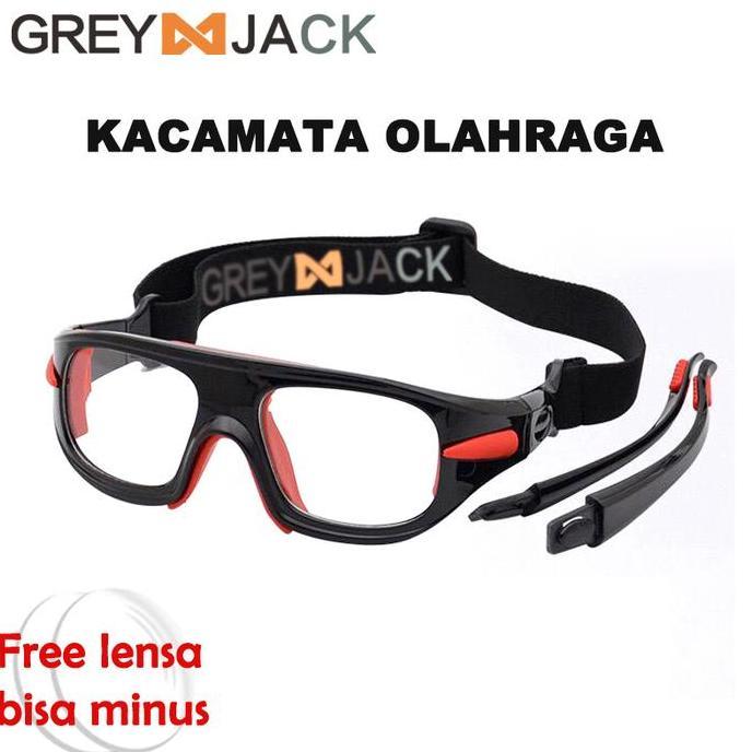 ORIGINAL Grey jack/Kacamata Olahfree minus Lens (Futsal,Basket,Badminton) READY STOCK