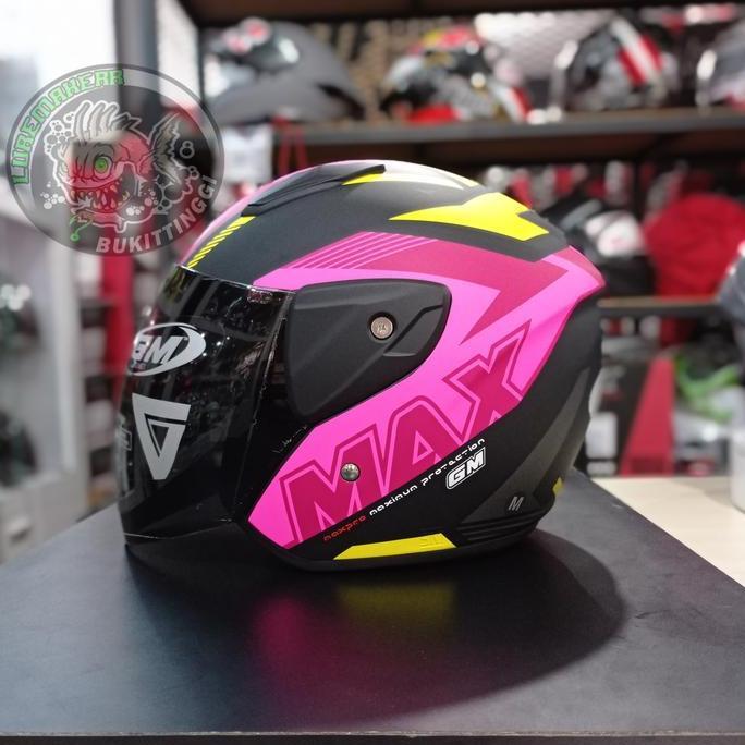 HELM GM STYLO MAX BLACK PINK DOFF