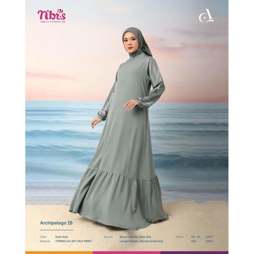 (Promo) Gamis Nibras Archipelago 1B / Gamis Nibras Ori Brande / Gamis Busui Gamis Terbaru Bestseller