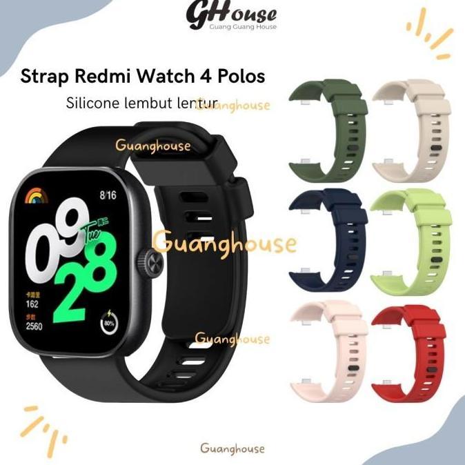 Strap Redmi Watch 4 Polos Warna Tali Xiaomi Redmi Watch 4 Bahan Siliko
