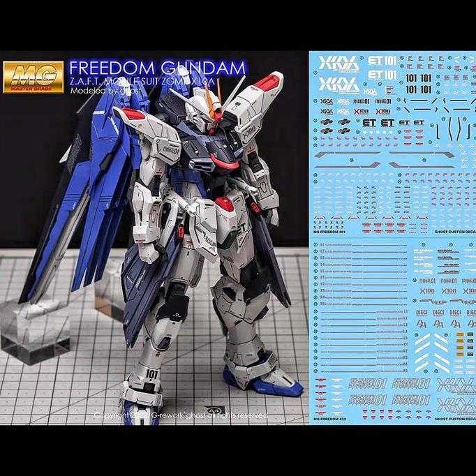 MG FREEDOM GUNDAM 2.0 WATER DECAL GHOST CUSTOM DECAL