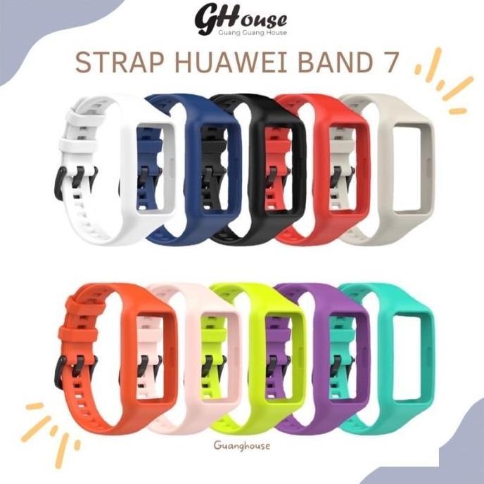 Strap Huawei Band 7 6 Bumper Case Silikon Tali Huawei Band 7 dan 6
