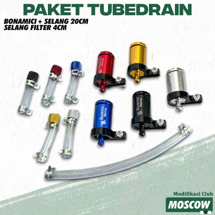 Promo SELANG TEMPAT PEMBUANGAN FILTER UDARA 4CM dan SELANG VARIASI FILTER TABUNG BONAMICI 20cm / TUB