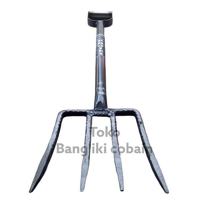 Garpu Injak Tanah Cangkul Garuk Gagang Besi
