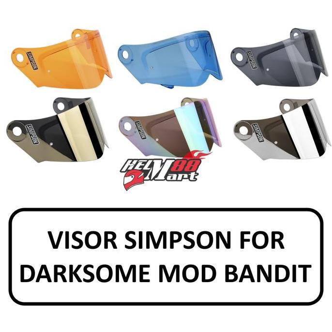Visor SIMPSON Darksome/ Mod Bandit - Kaca Helm Simpson