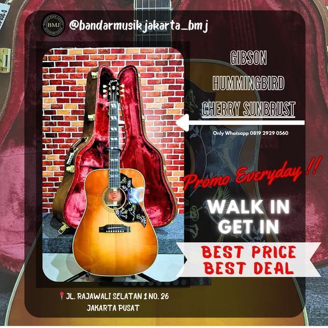 GIBSON HUMMINGBIRD ORIGINAL, HERITAGE CHERRY SUNBRUST W/CASE BMJ