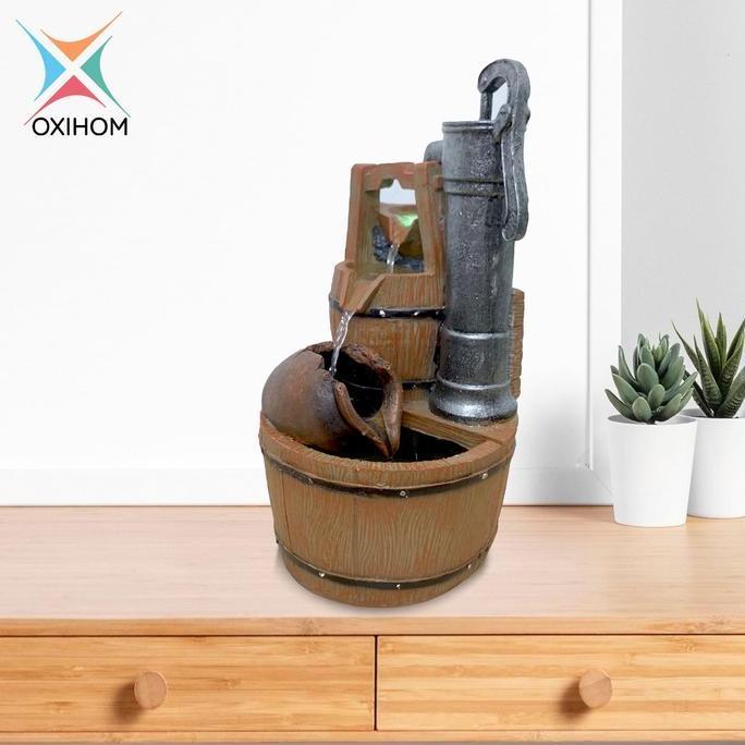 Oxihom W009 Water Fountain Ornament Articles Taman Air Mancur Mini Garden Abstrak Dekorasi Indoor da