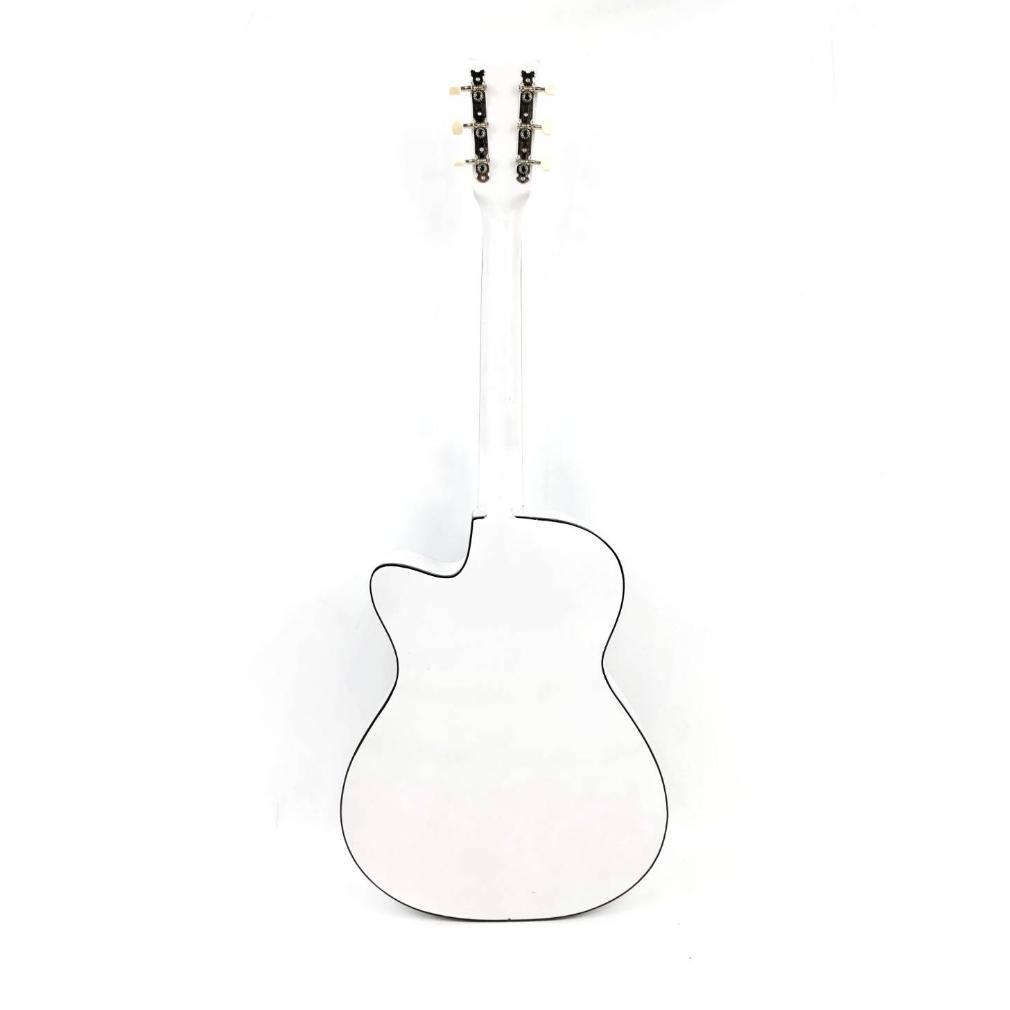 Gitar Akustik Yamaha Warna Putih Model Coak Pick Guard Buat Pemula Belajar Senar String Murah Jakart