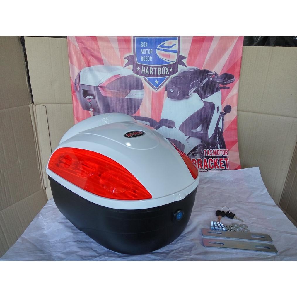 Box Motor Touring KMI 201 Putih / Cocok Motor Matic Beat Vario Mio Bagasi / KMI201 Box Motor Murah M