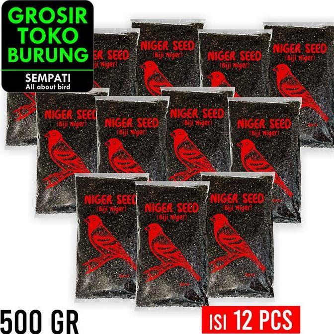 Sempati Grosir Nigger Seed Biji Niger Hitam Sempati 500 Gram Isi 12 Organic Black Seed Pakan Burung 