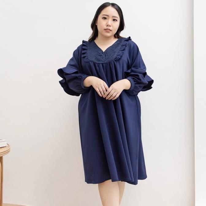 Eclaire - Loryn Scuba Dress Normal Grande Bsize| Dress Pesta Import Gaun Wanita Scuba Tebal Jumbo XX