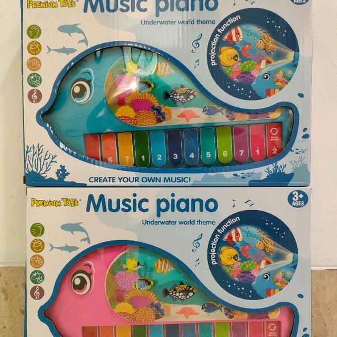 Mainan Anak Piano Lumba Lumba Musik Proyektor Gambar Kode 771
