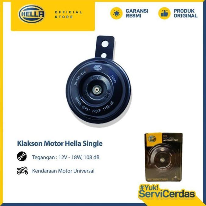 Discount Klakson Disc Hella Motorcycle Single Horn 12V 108Db - Klakson Motor
