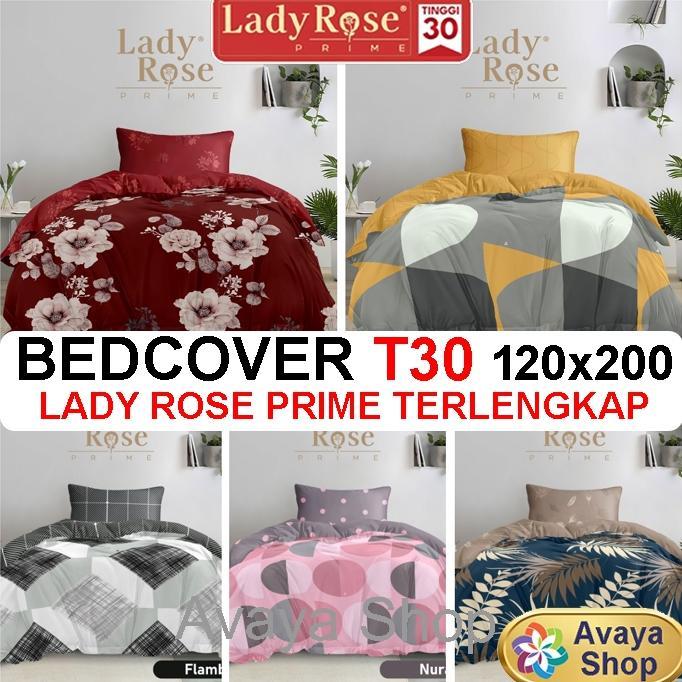 BEDCOVER LADY ROSE 120x200 TINGGI 30 / BEDCOVER LADY ROSE SINGLE