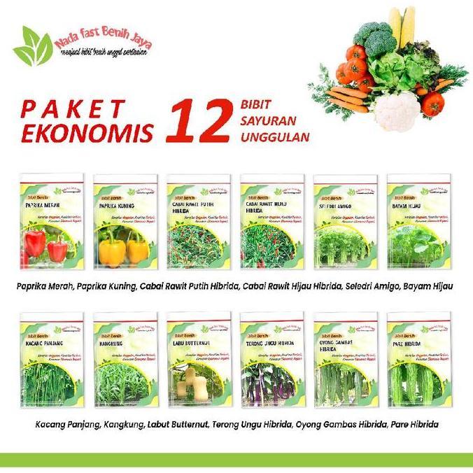 Bibit sayuran benih paket lengkap - bibit biji sayuran