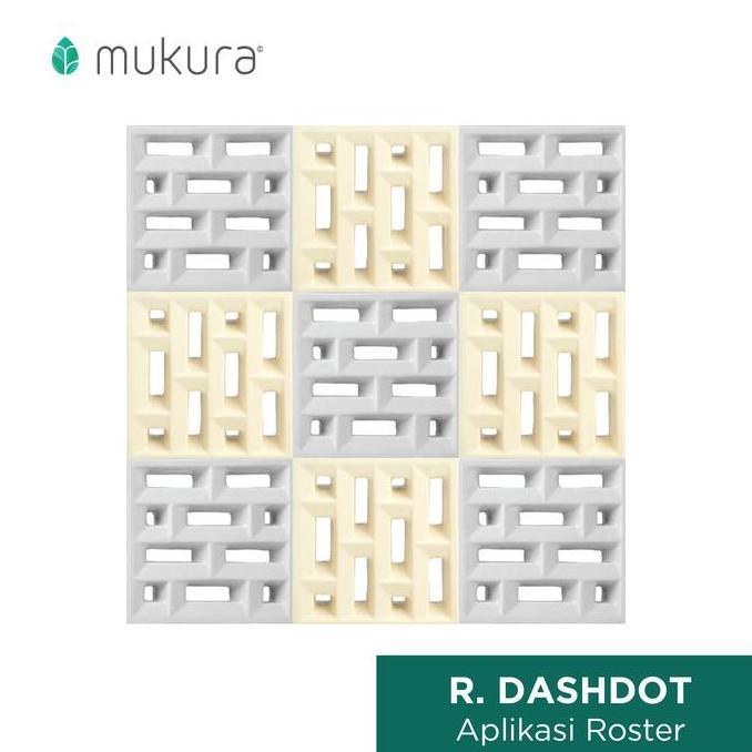 Roster Keramik Minimalis Mukura Lubang Angin Anti Tampias Dashdot 20 x 20 cm