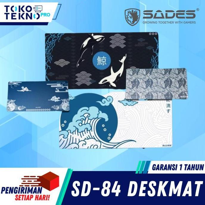 Sades Sd84 Kujira / Umi Speed Gaming Deskmat Water Resistant Rubber Mousepad Terbaru