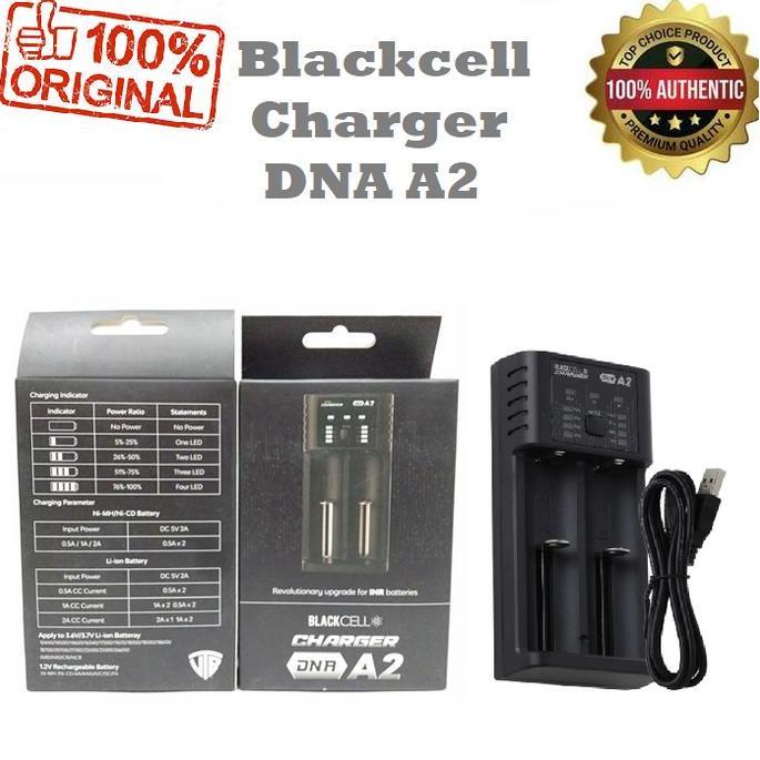 Blackcell DNA A2 2 Slot Battery Charger Baterai Batre Vape Authentic
