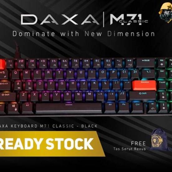 Rexus Daxa M71 / M 71 Classic Black Mechanical Gaming Keyboard Diskon