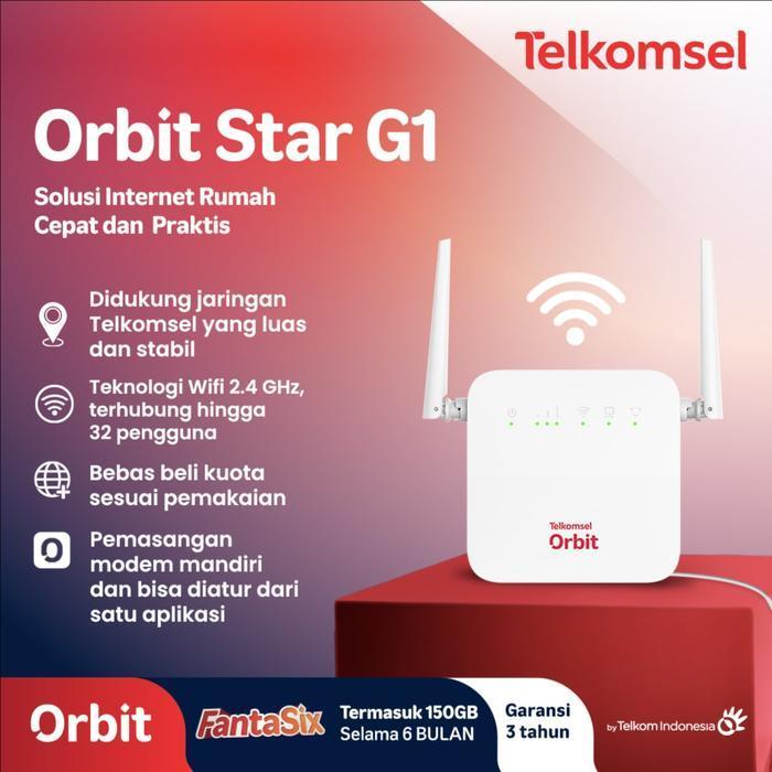 Telkomsel Orbit Star G1 Modem Wifi 4G High Speed Bonus Data Original Dan Terpercaya