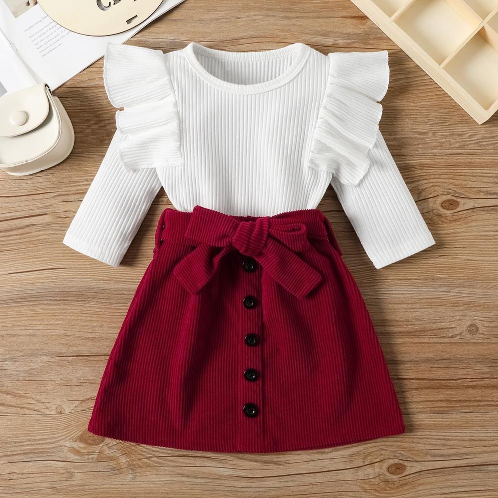 52-Setelan Set Anak Perempuan Blouse + Rok Fanel