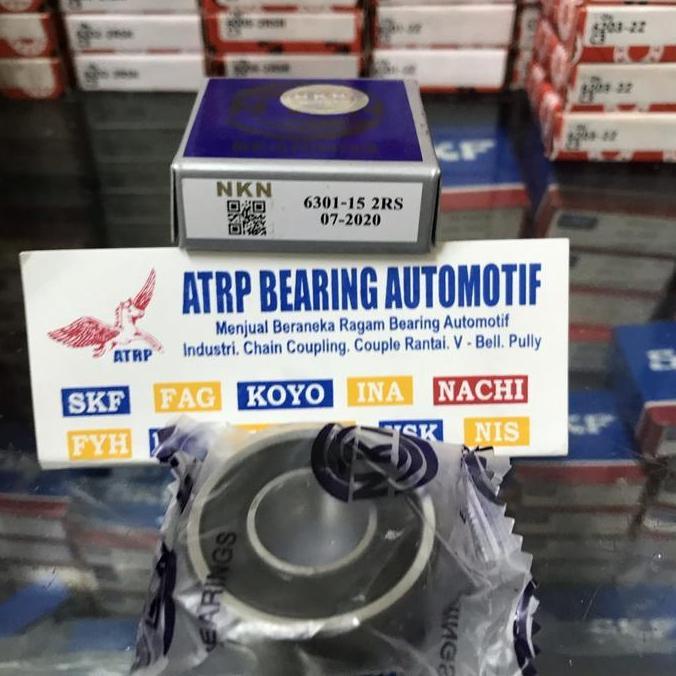 Promo BALL BEARING 6301 2RS 15MM 6301-15 2RS NKN Diskon