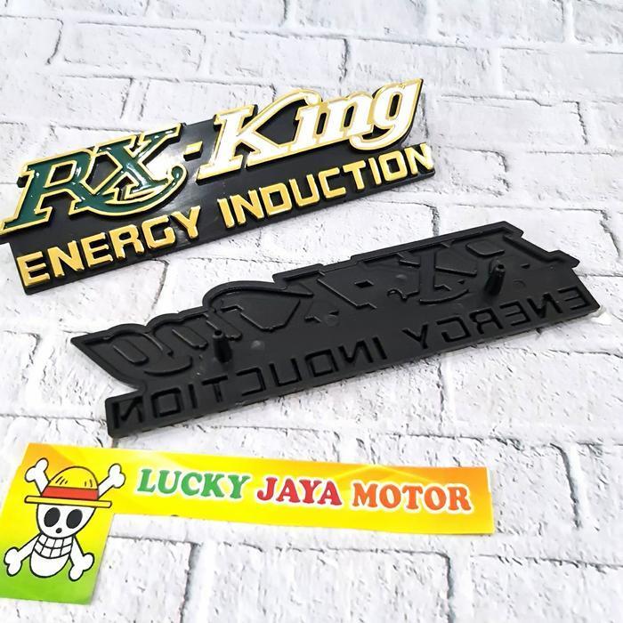 (Termurah) Emblem Box Aki Rx King Rxk Rxking Kiri Kanan Energy Induction Hijau Bestseller