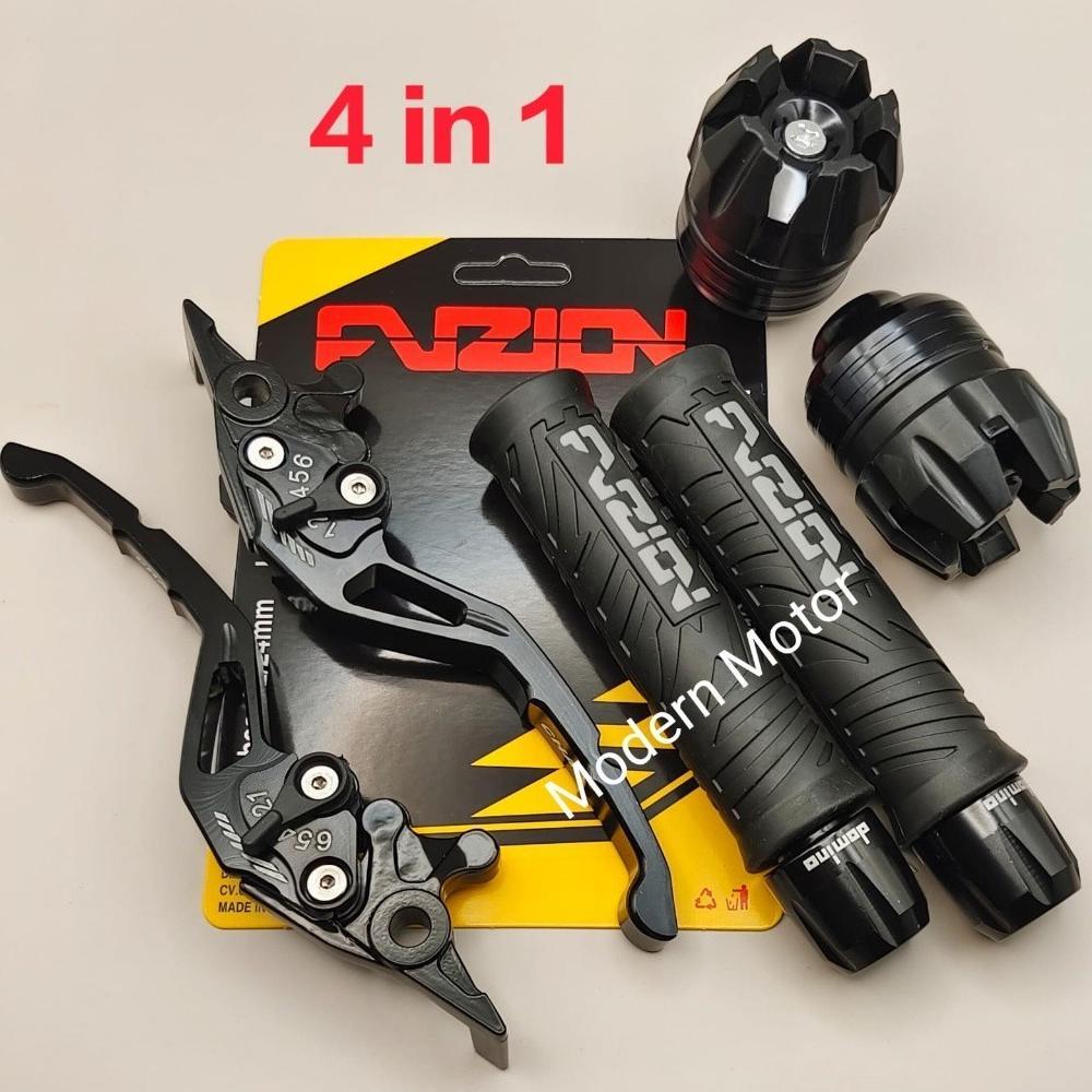 Paket 4in1 Model Hayaidesu THE STORM Handgrip FUZION + Jalu Stang CNC + Jalu As + Handle Rem Setelan