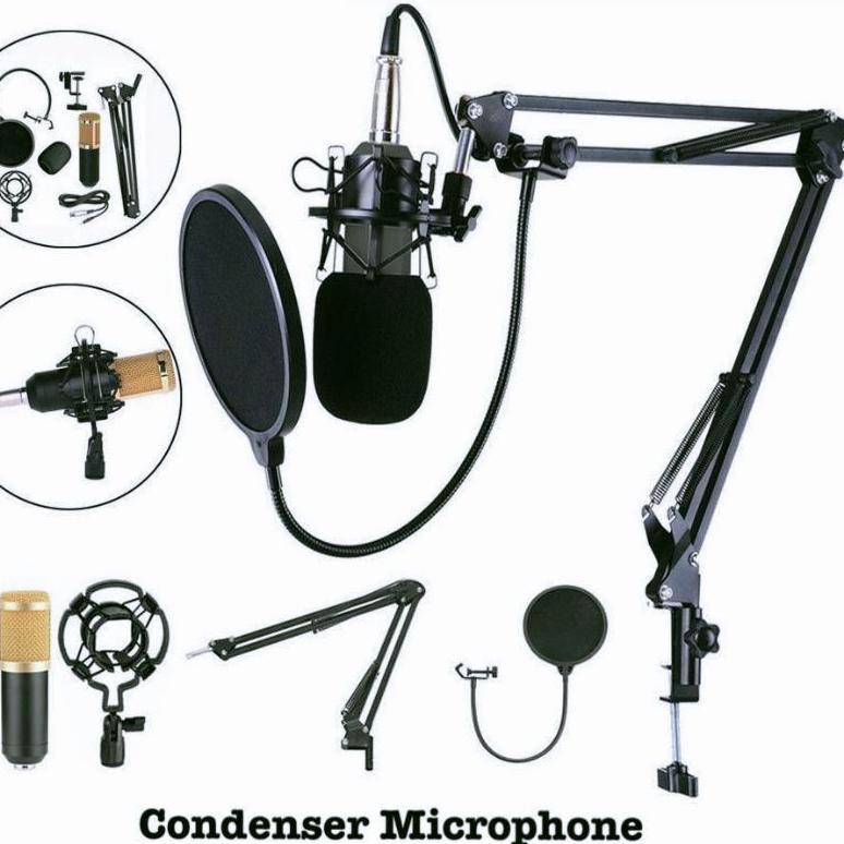 Mikrofon Condenser BM-800 alat Untuk rekaman Studio, Musik dan Karaoke Termurah