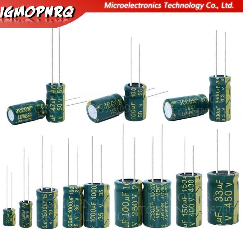 Capacitor 6.3V 10V 16V 25V 35V 63V 100V 250v 400V 100UF 220UF 330UF 470UF 680UF 1000UF 47UF 22UF 220