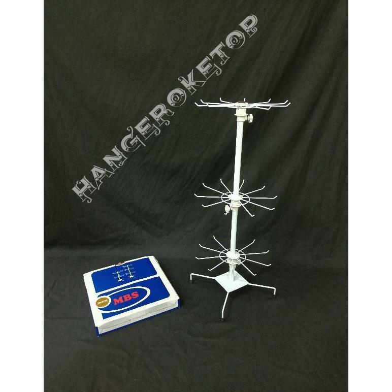 rak gantungan aksesoris display 3 susun / rak matahari 3susun(batang besar)