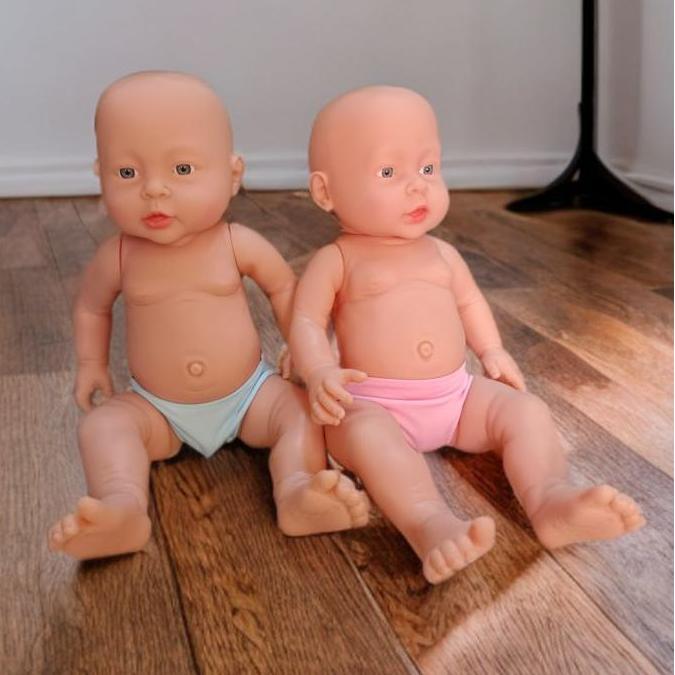 Berkualitas Boneka Bayi Telanjang Karet Lentur Perempuan Laki-Laki Ukuran 38 cm untuk Praktek Bidan 