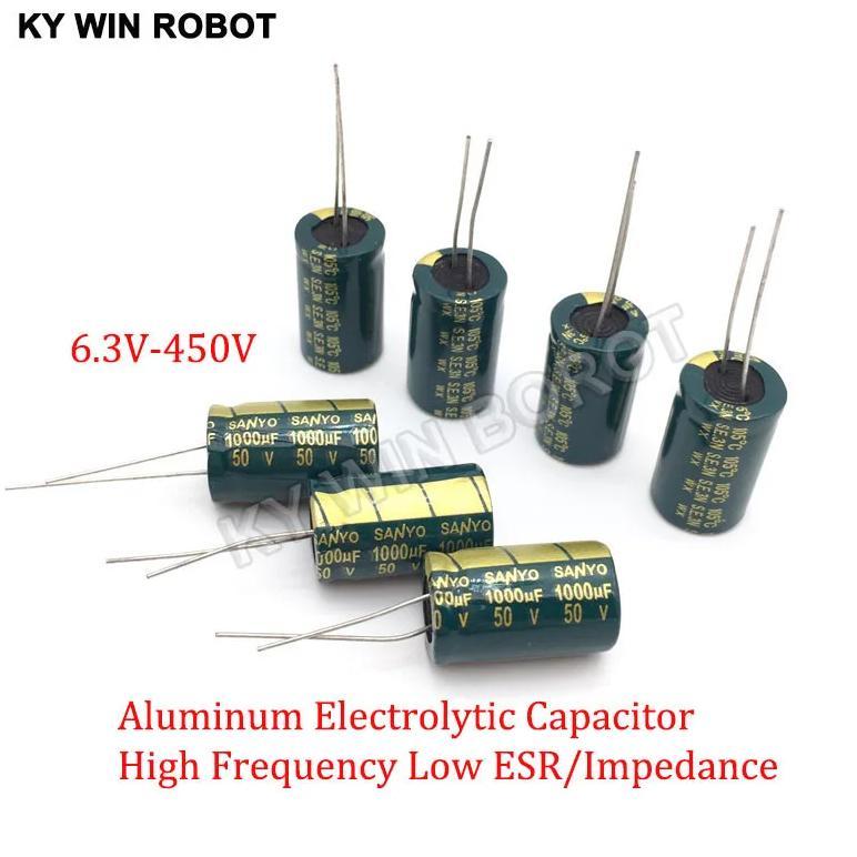 2-50pcs 10V 16V 25V 35V 50V High Frequency Low ESR Aluminum Capacitor 100UF 220UF 330UF 470UF 680UF 