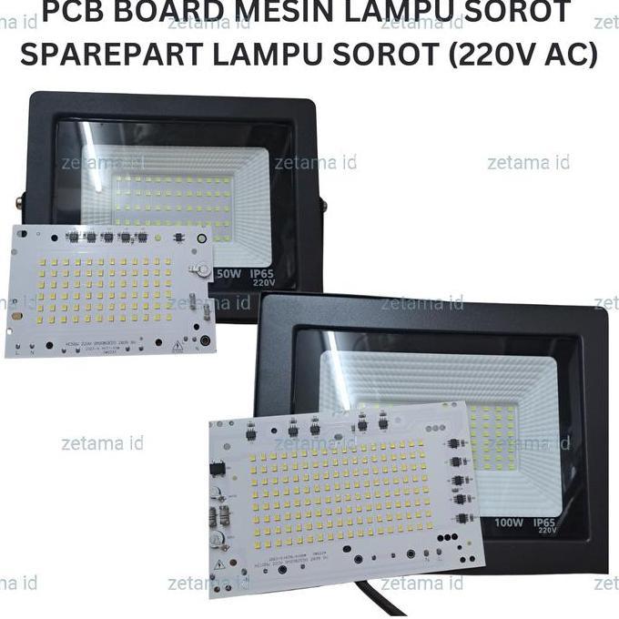 Modul Led Lampu Sorot Pcb Board Mesin Lampu Sorot Refill 220V Ac Ready