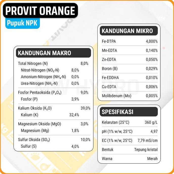 MEROKE NPK PROVIT ORANGE - 500 GR