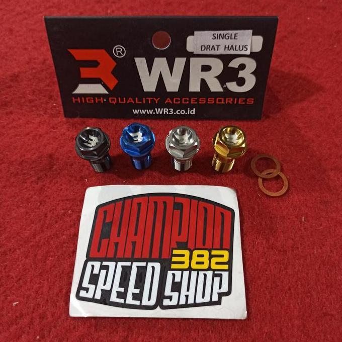 Baut Banjo Titanium Single Drat Halus Wr3 Kaliper Master Rem Brembo Asli