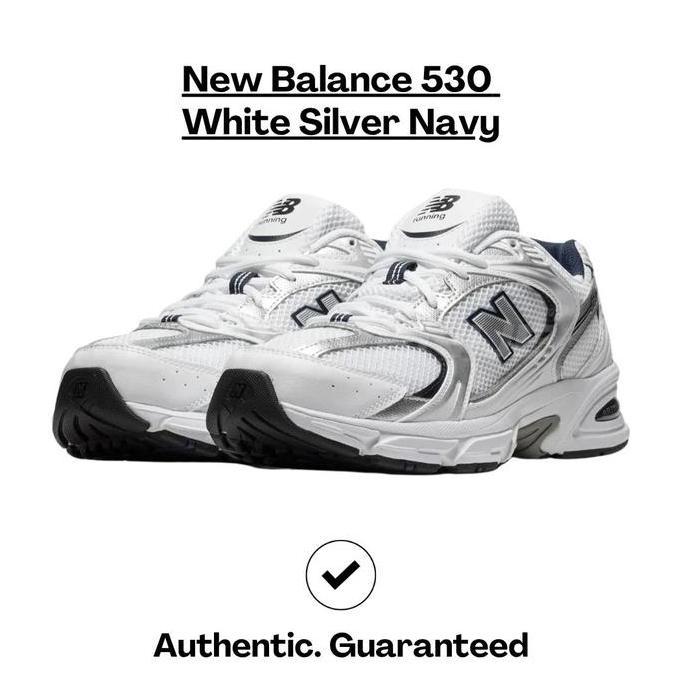 New Balance 530 White Silver Navy