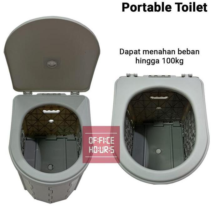 Portable Toilet for Camping Toilet Lipat dengan Tutup
