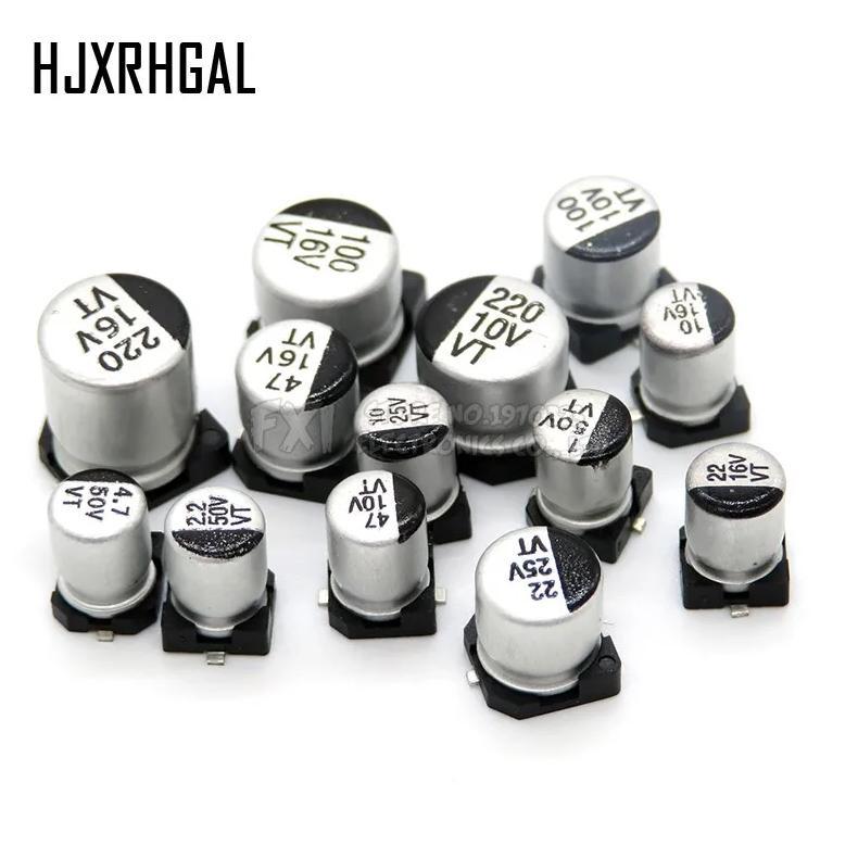 20pcs SMD Electrolytic capacitor aluminum 6.3V 10V 16V 25V 35V 50V 1UF 2.2UF 4.7UF 10UF 47UF 100UF 2