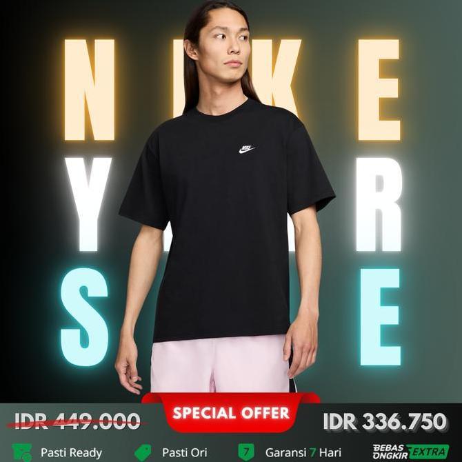 Kaos Nike Original Pria Nike Sportswear Short Sleeve Tee - Black