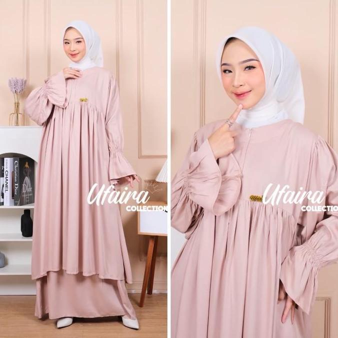 Bgs- Ufaira Shop ~ Haliza Set Malay Setelan Rok Dan Tunik + Bross