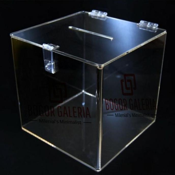 KOTAK AKRILIK / KOTAK AMAL / KOTAK UNDIAN P30 X L30 X T30 2MM