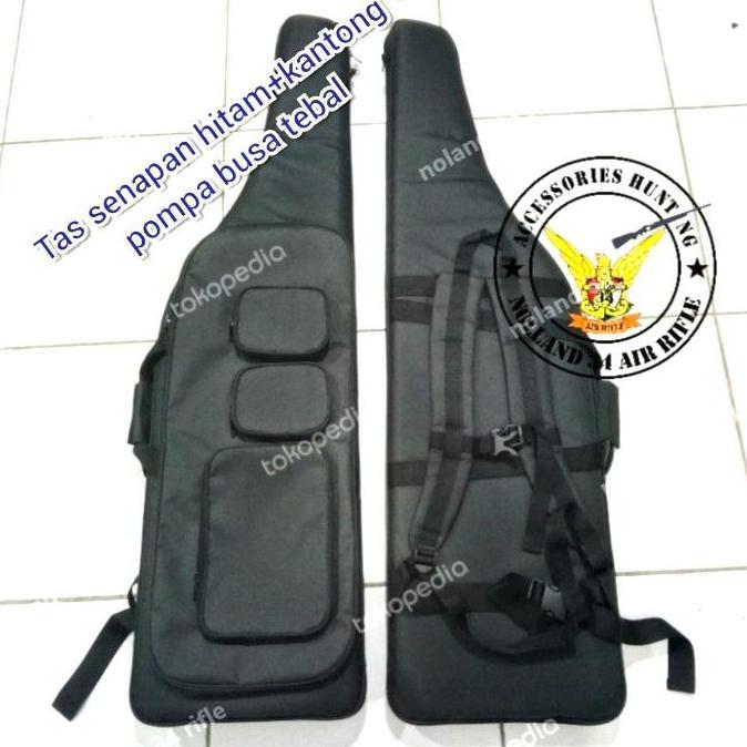 Tas senapan hitam saku pompa